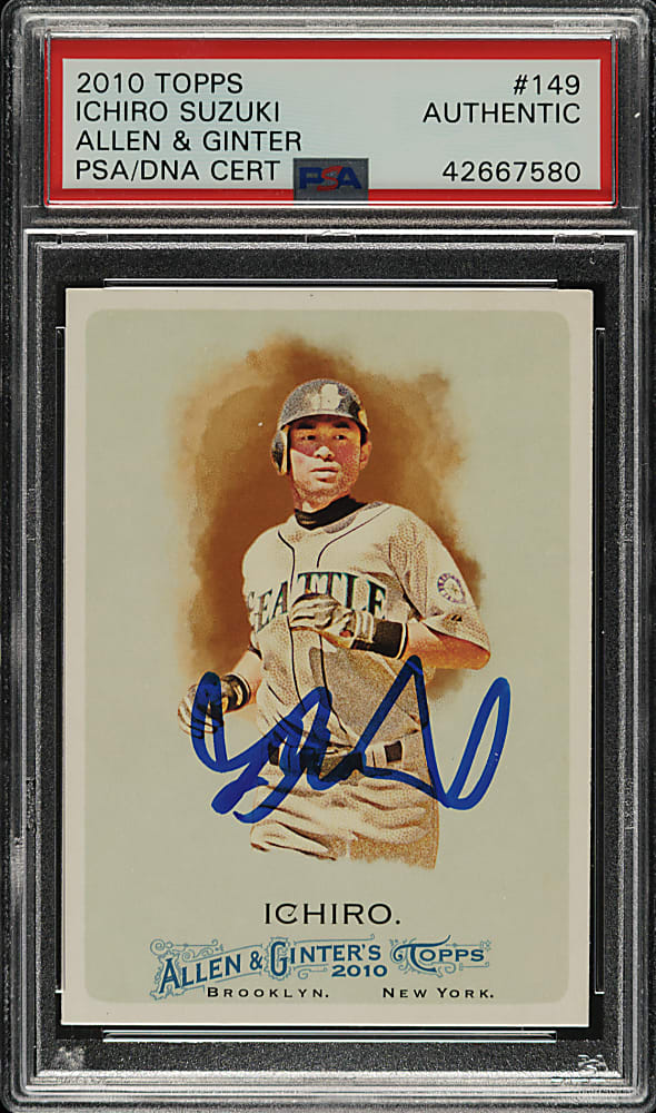 Signed 2010 Topps Allen & Ginter #149 Ichiro Suzuki - PSA/DNA