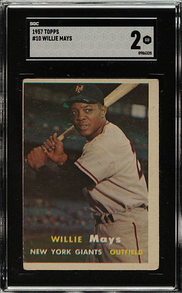 1957 Topps #10 Willie Mays SGC GOOD 2
