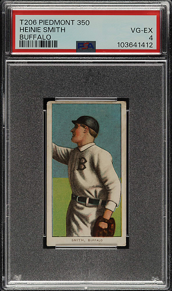 1909-1911 T206 White Border Heinie Smith PSA VG-EX 4