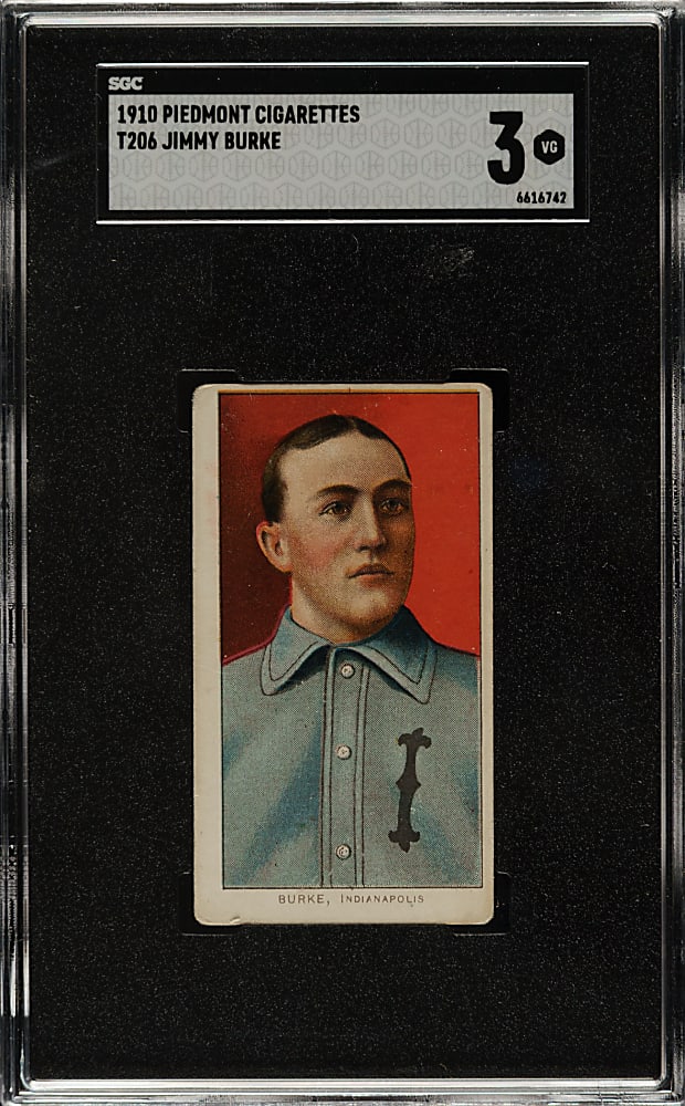 1909-1911 T206 White Border Jimmy Burke SGC VG 3