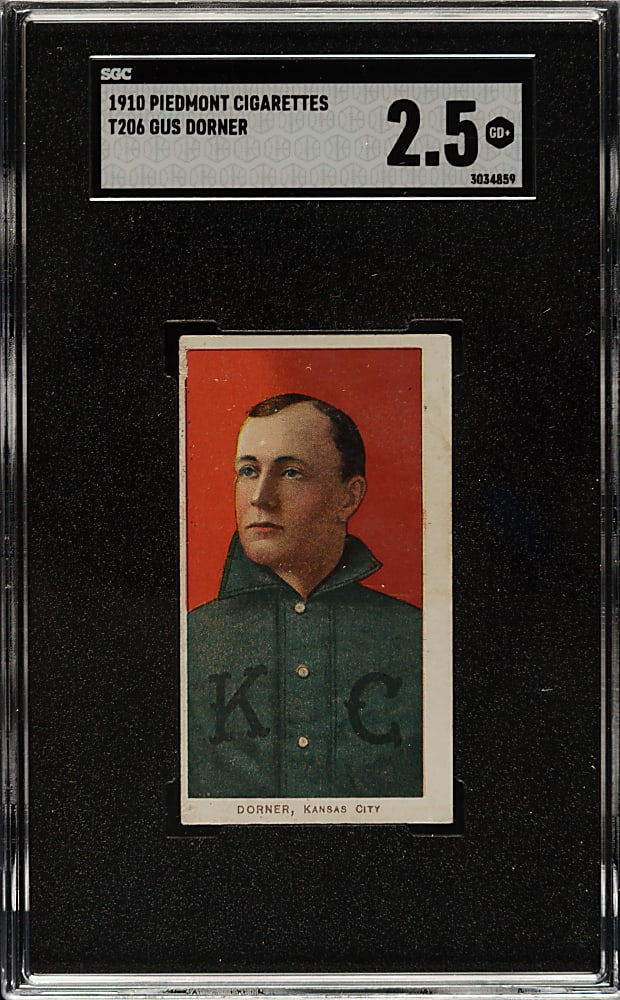 1909-1911 T206 White Border Gus Dorner SGC GOOD+ 2.5