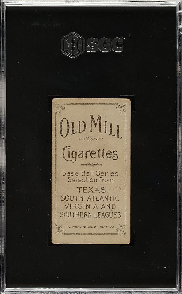 1909-1911 T206 White Border Bill Bernhard Southern Leaguer SGC VG/EX+ 4.5 - Old Mill Back