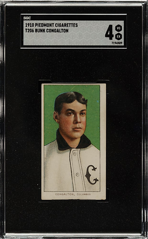 1909-1911 T206 White Border Bunk Congalton SGC VG/EX 4