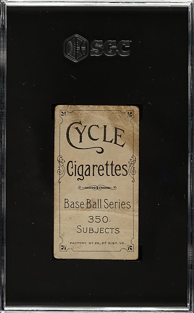 1909-1911 T206 White Border Jimmy Burke SGC POOR 1 - Cycle 350 Back