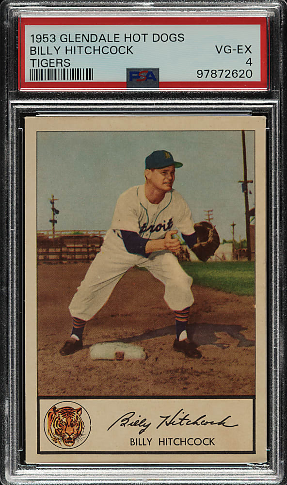 1953 Glendale Meats Billy Hitchcock PSA VG-EX 4