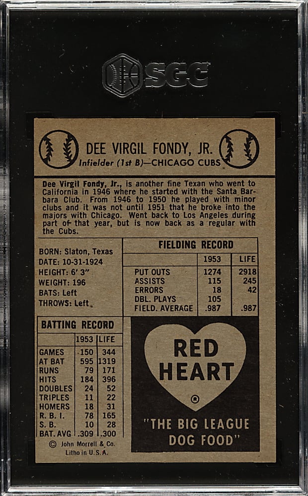 1954 Red Heart Dog Food Dee Fondy SGC EX/NM 6
