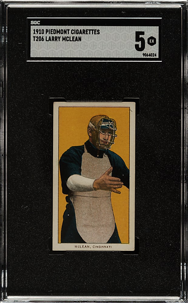 1909-1911 T206 White Border Larry McLean SGC EX 5
