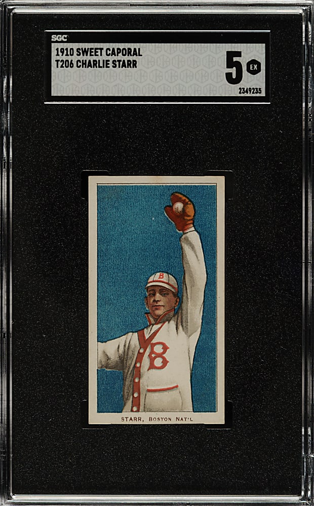 1909-1911 T206 White Border Charlie Starr SGC EX 5