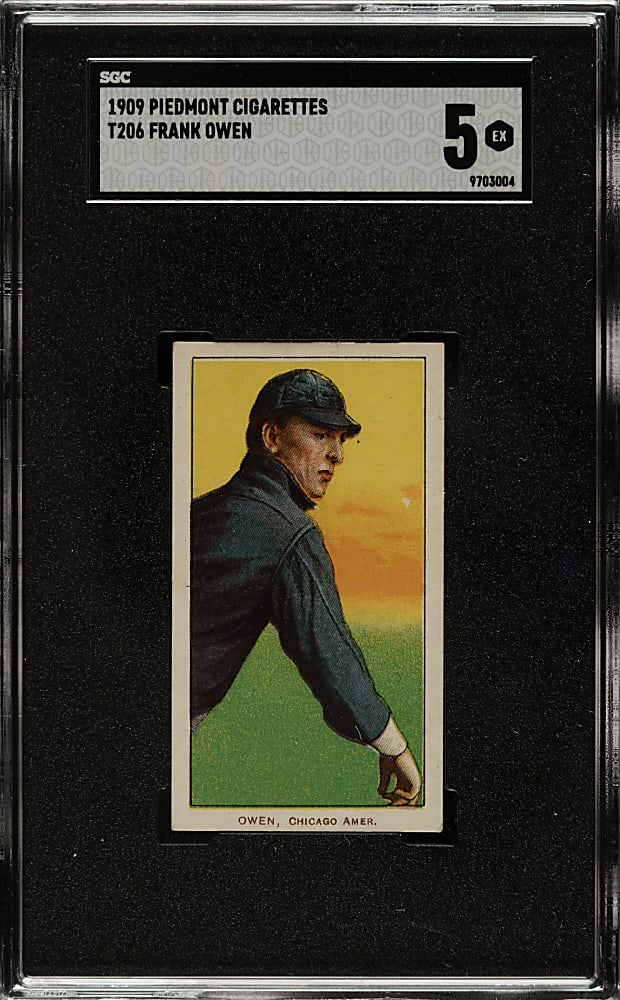 1909-1911 T206 White Border Frank Owen SGC EX 5