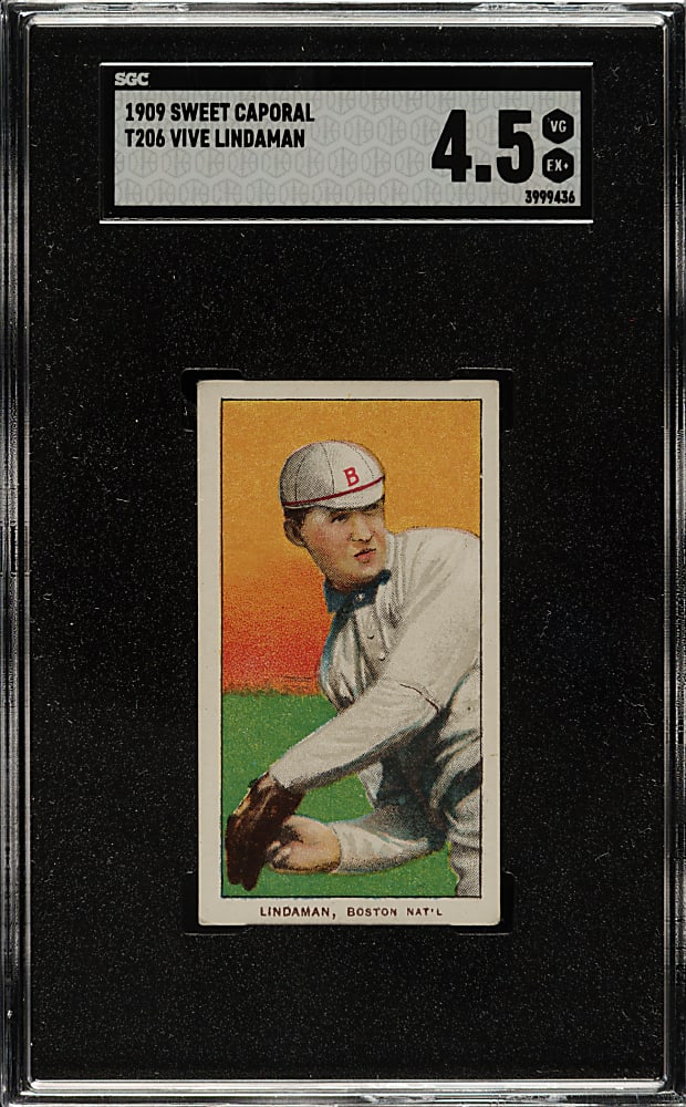 1909-1911 T206 White Border Vive Lindaman SGC VG/EX+ 4.5