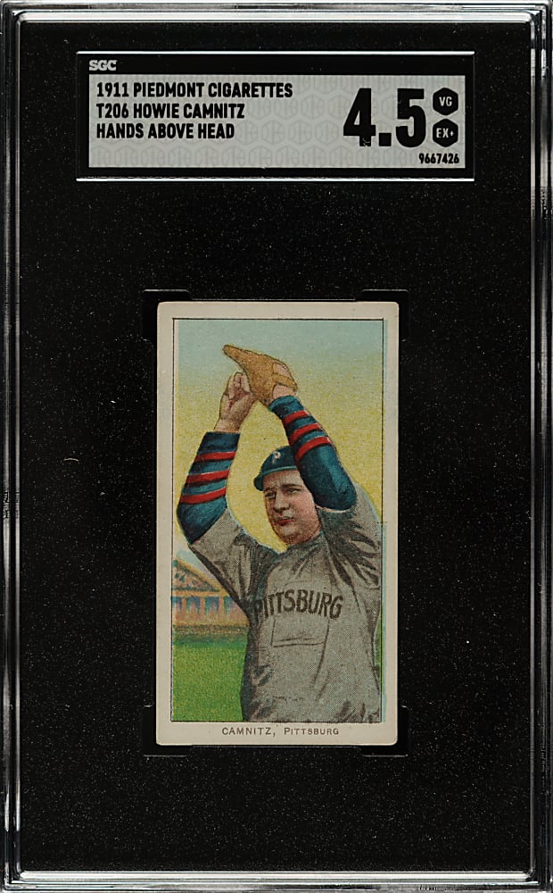 1909-1911 T206 White Border Howie Camnitz Hands Above Head SGC VG/EX+ 4.5