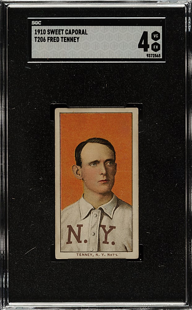 1909-1911 T206 White Border Fred Tenney SGC VG/EX 4