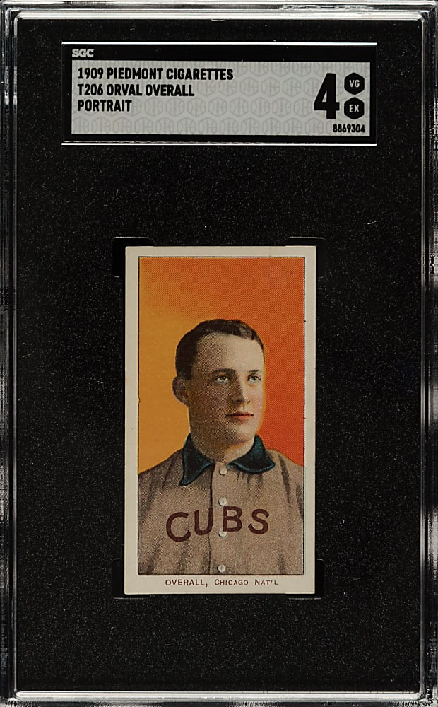 1909-1911 T206 White Border Orval Overall Portrait SGC VG/EX 4