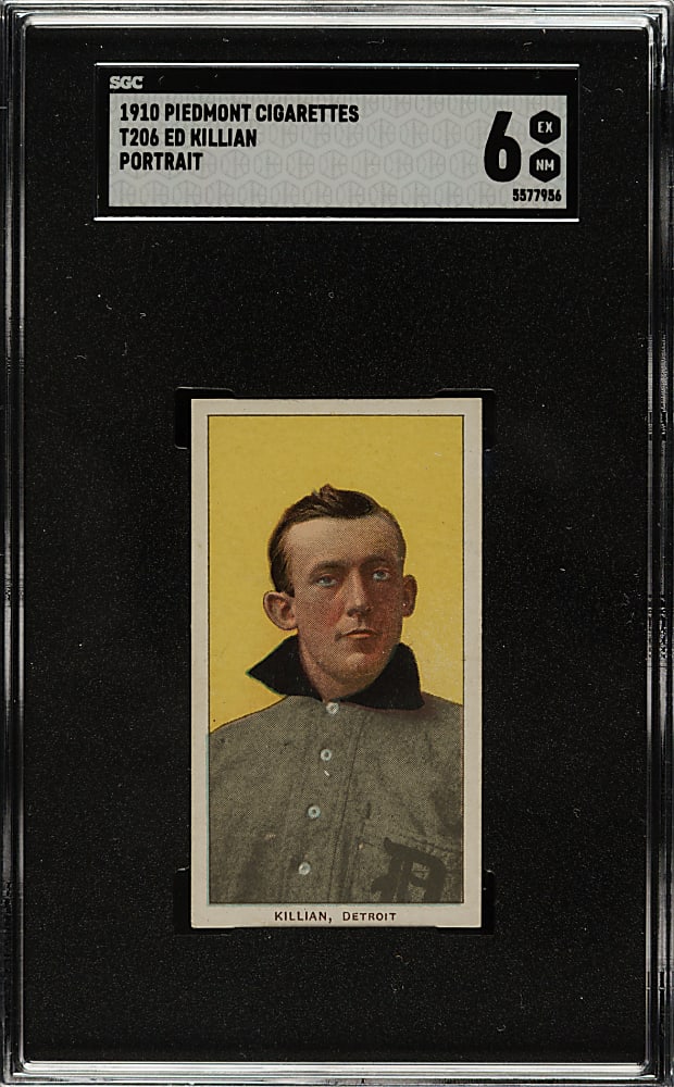 1909-1911 T206 White Border Ed Killian Portrait SGC EX/NM 6