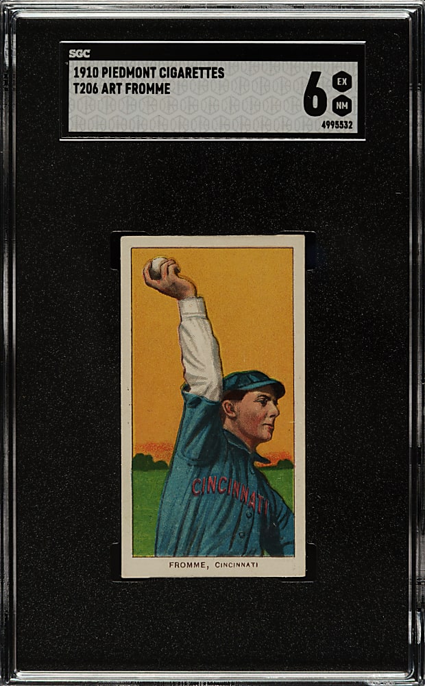 1909-1911 T206 White Border Art Fromme SGC EX/NM 6