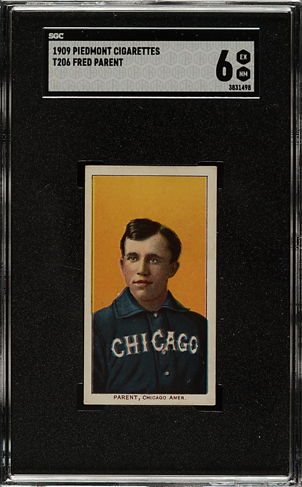 1909-1911 T206 White Border Fred Parent SGC EX/NM 6