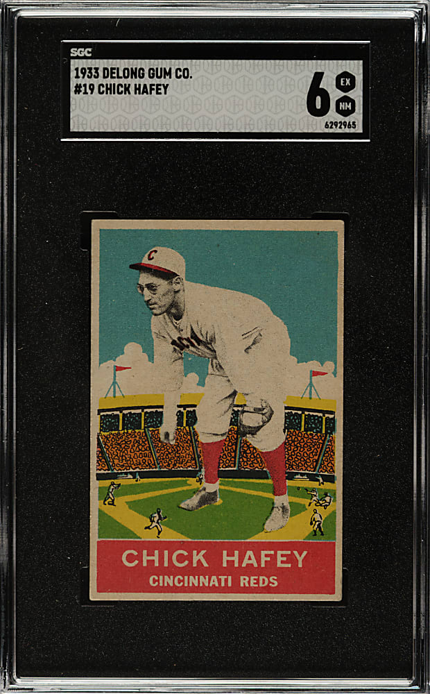 1933 R333 DeLong Gum #19 Chick Hafey SGC EX/NM 6