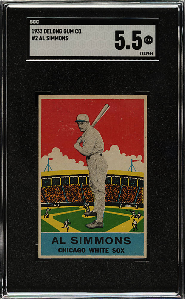 1933 R333 DeLong Gum #2 Al Simmons SGC EX+ 5.5