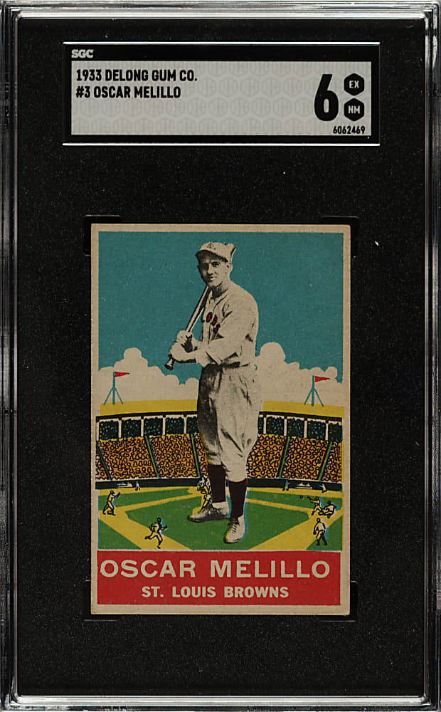 1933 R333 DeLong Gum #3 Oscar Melillo SGC EX/NM 6