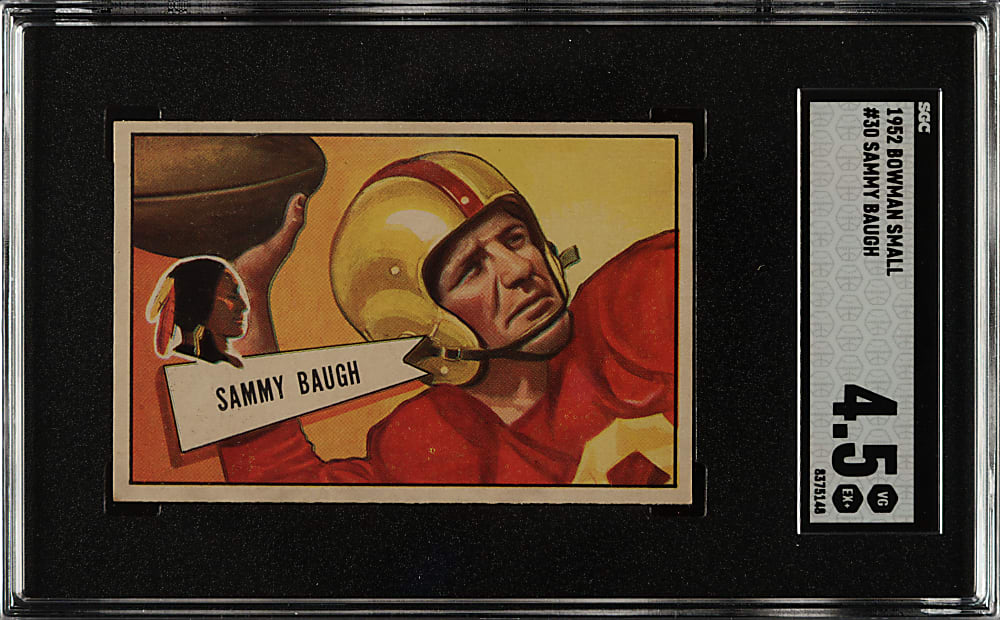 1952 Bowman Small Football #30 Sammy Baugh SGC VG/EX+ 4.5