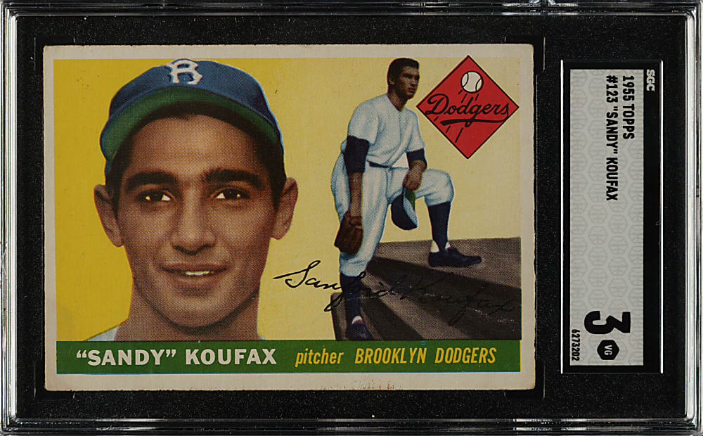 1955 Topps #123 Sandy Koufax Rookie SGC VG 3
