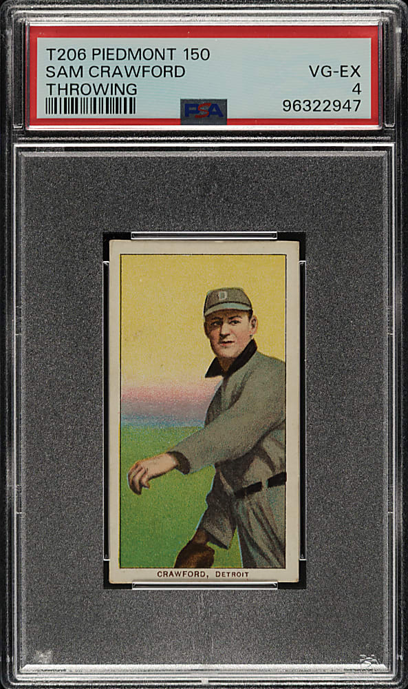 1909-1911 T206 White Border Sam Crawford Throwing PSA VG-EX 4