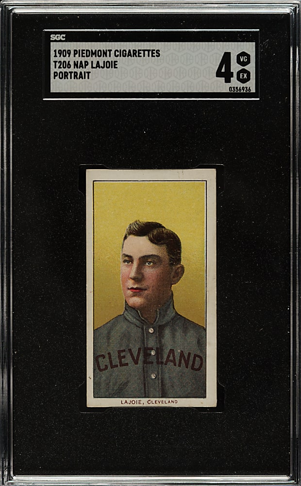 1909-1911 T206 White Border Nap Lajoie Portrait SGC VG/EX 4