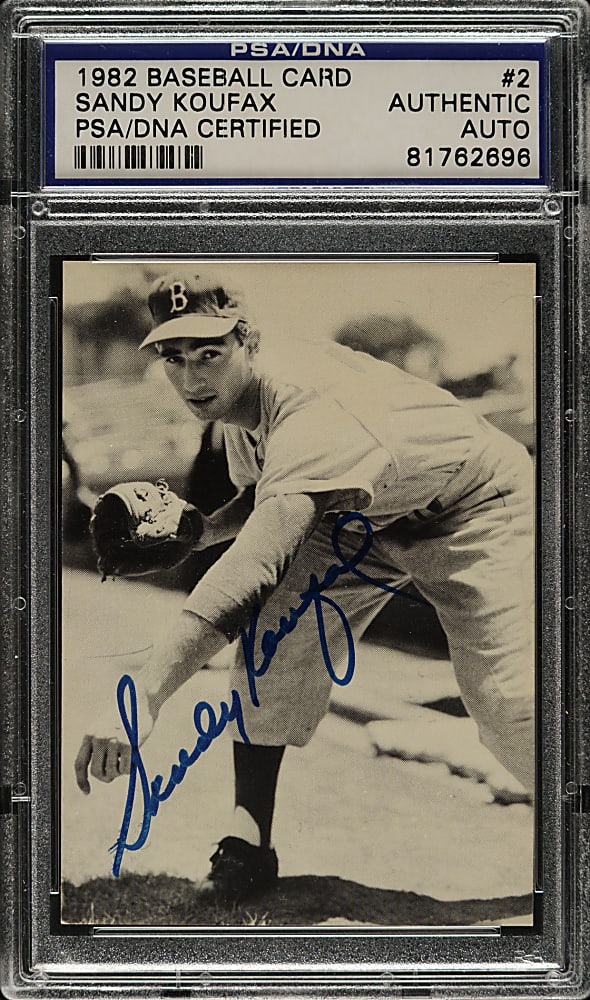 Signed 1983 Baseball Card News #2 Sandy Koufax - PSA/DNA