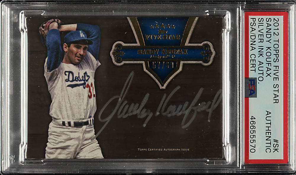 2012 Topps Five Star Silver Ink Autographs #FSSI-SK Sandy Koufax #57/69 - PSA/DNA