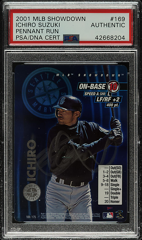 Signed 2001 MLB Showdown Pennant Run #169 Ichiro Suzuki - PSA/DNA