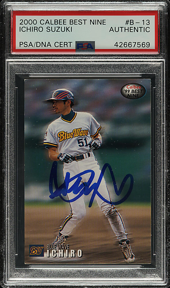 Signed 2000 Calbee Best Nine #B-13 Ichiro Suzuki - PSA/DNA
