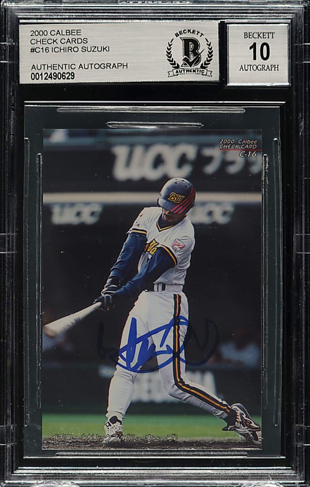 Signed 2000 Calbee #C-16 Ichiro Suzuki BGS GEM MINT 10 Signature