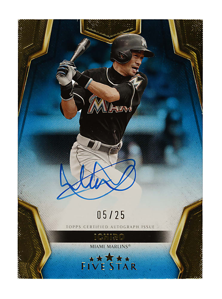 2024 Topps Five Star Autographs #FSA-I ichiro Suzuki Blue #5/25