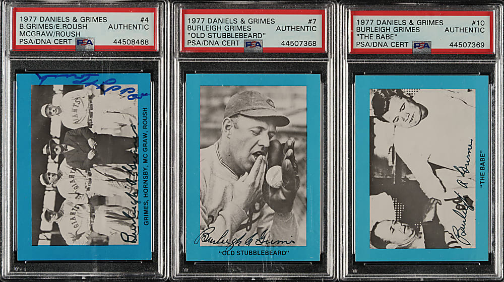 Signed 1977 Tom Daniels & Burleigh Grimes Trio - PSA/DNA