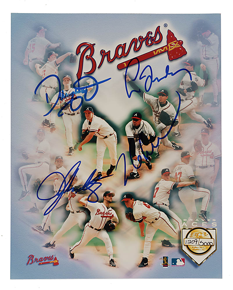 1997 Atlanta Braves Multi-Signed Limited-Edition "Aces" Photograph - Glavine, Maddux, Neagle, and Smoltz