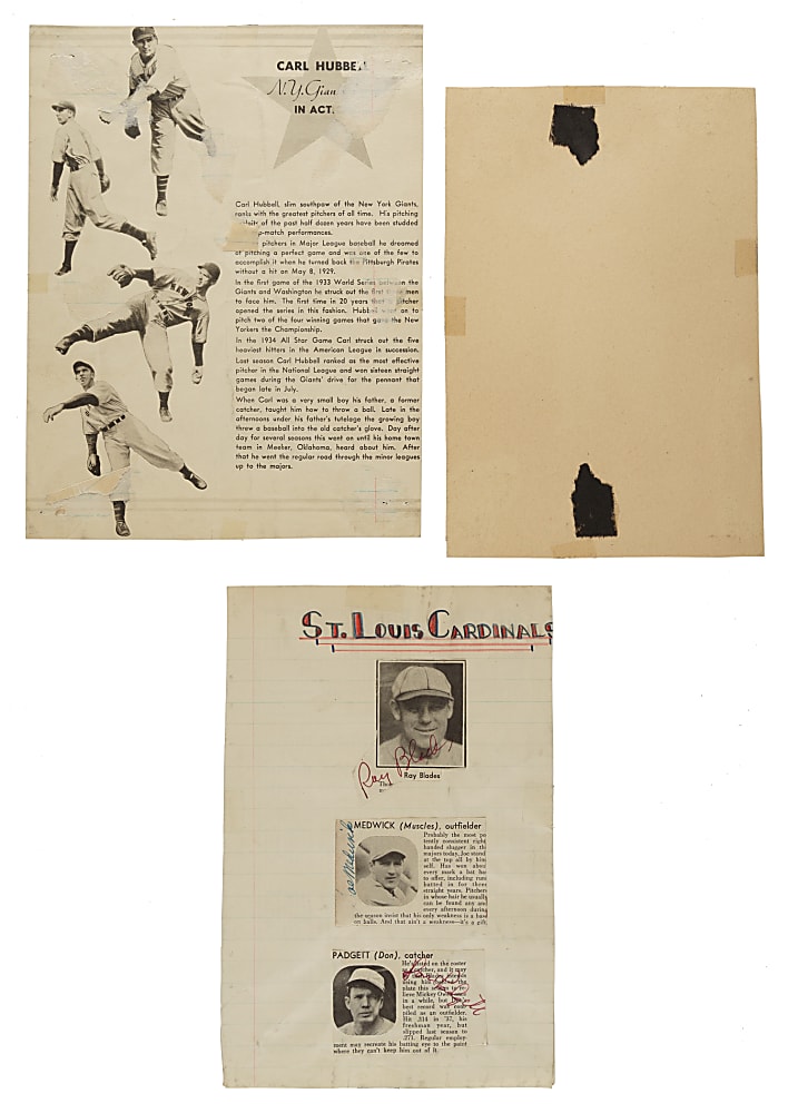 Signed 1937 Dixie Cup Lid Premiums, Newspaper Pages and Magazine Page Collection (3)