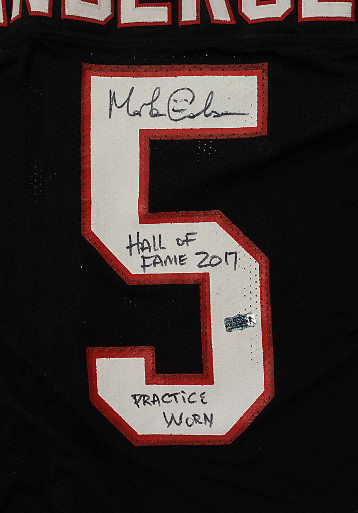 Morten Andersen Signed Atlanta Falcons Jersey with "Hall of Fame 2017" and "Practice Worn" Inscriptions