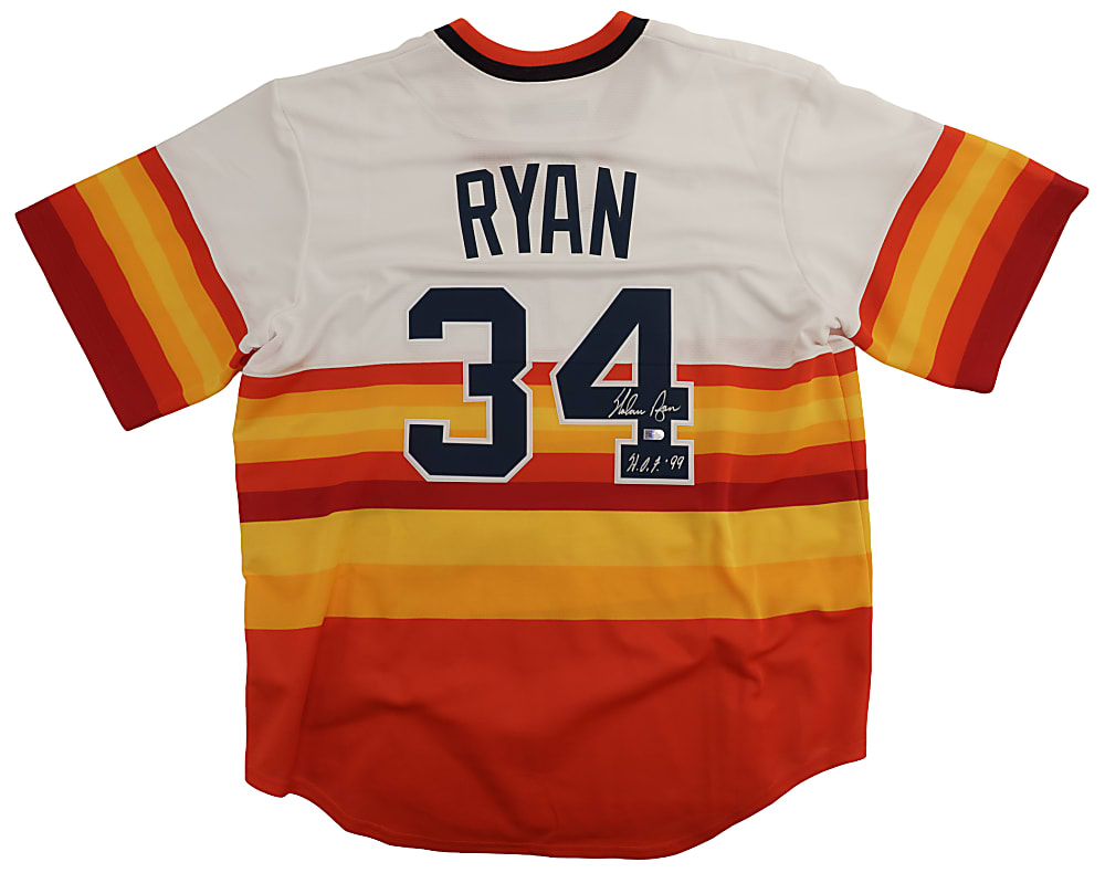 Nolan Ryan Signed Houston Astros Jersey with "H.O.F. '99" Inscription