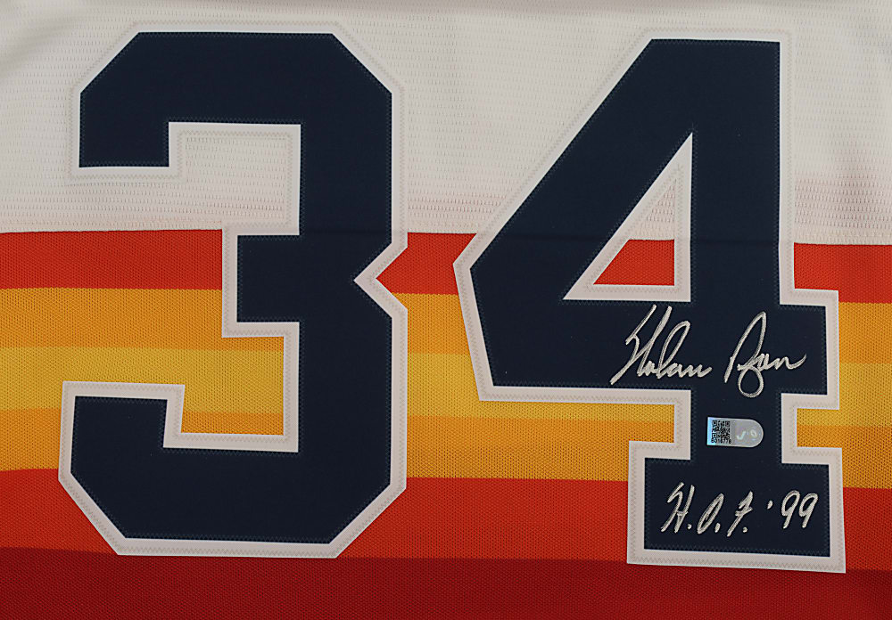 Nolan Ryan Signed Houston Astros Jersey with "H.O.F. '99" Inscription