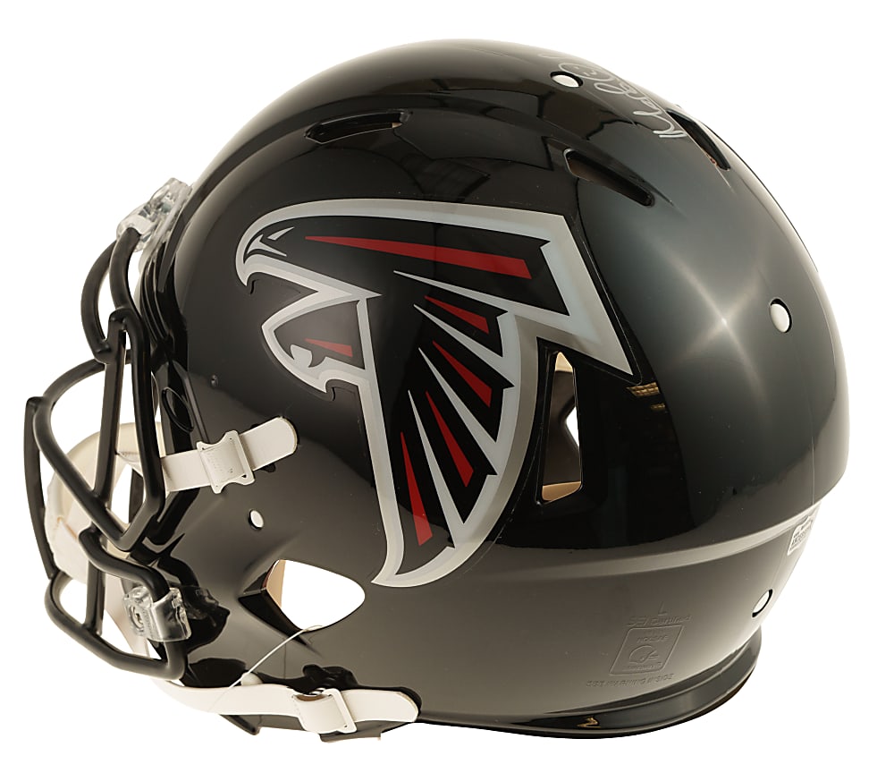 Morten Andersen Signed Atlanta Falcons Helmet with "HOF 2017" and "The Great Dame 2544 Points" Inscriptions