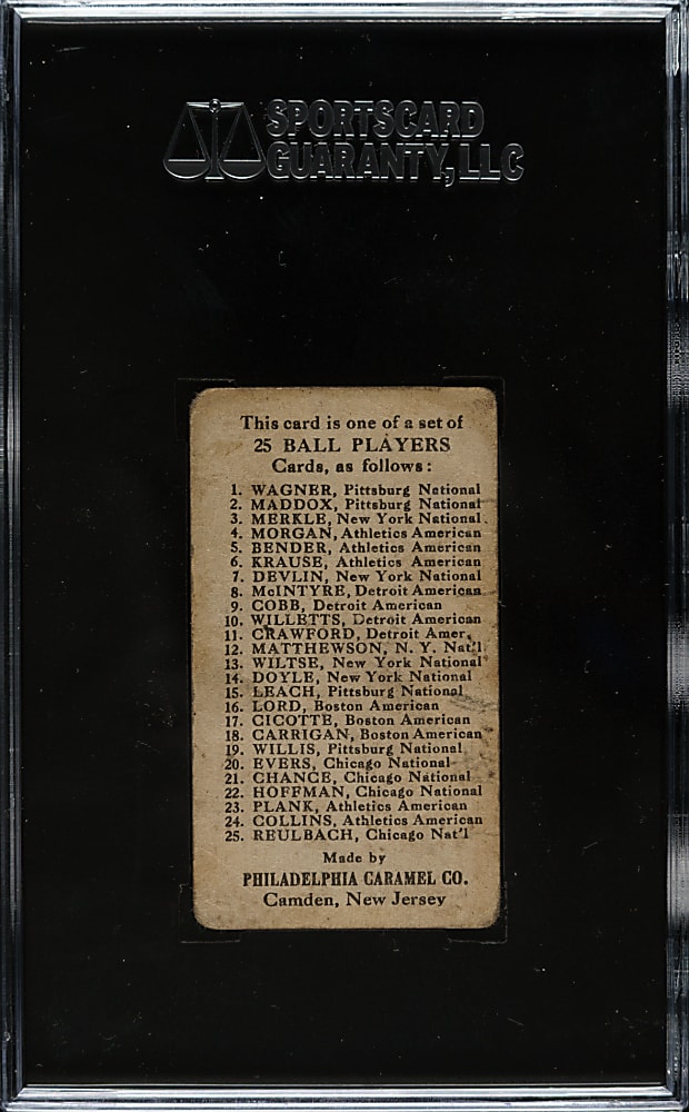 1909 E95 Philadelphia Caramel Tommy Leach SGC GOOD 30