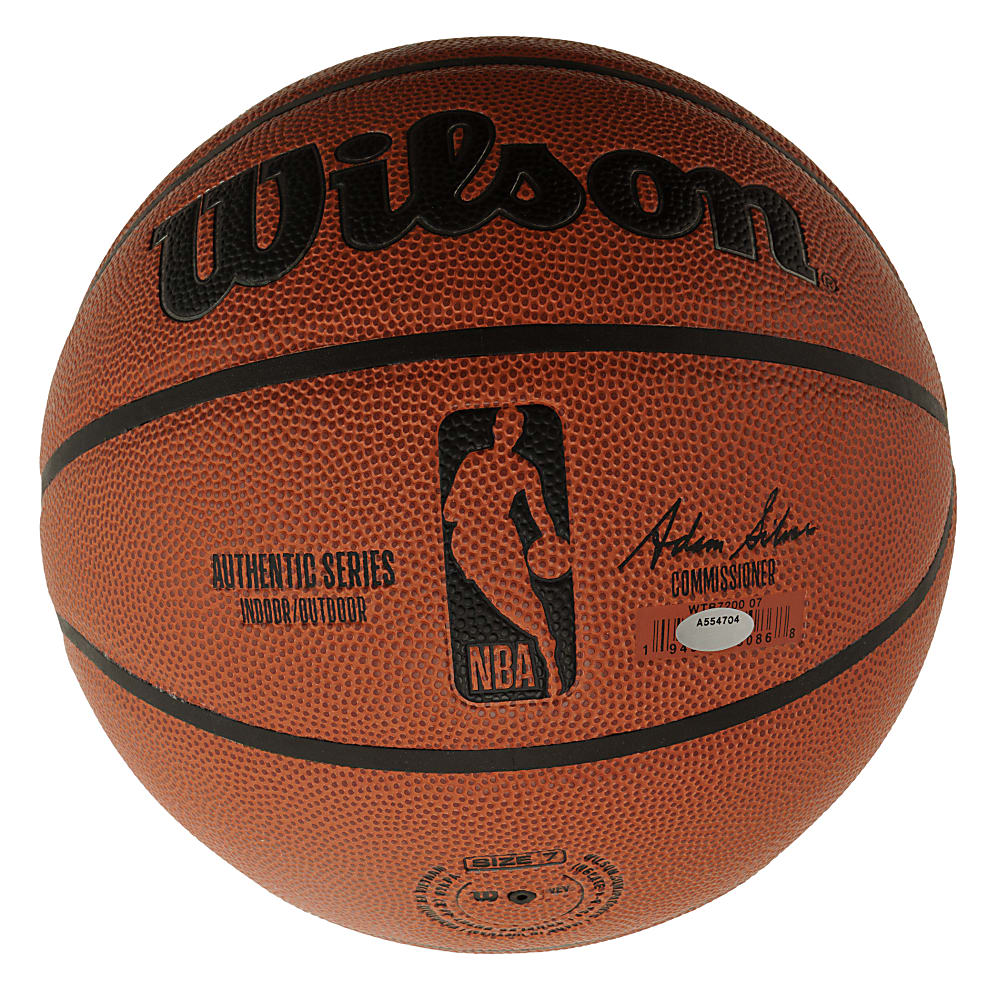 Dominique Wilkins Signed Wilson Basketball with "Human Highlight Film" Inscription