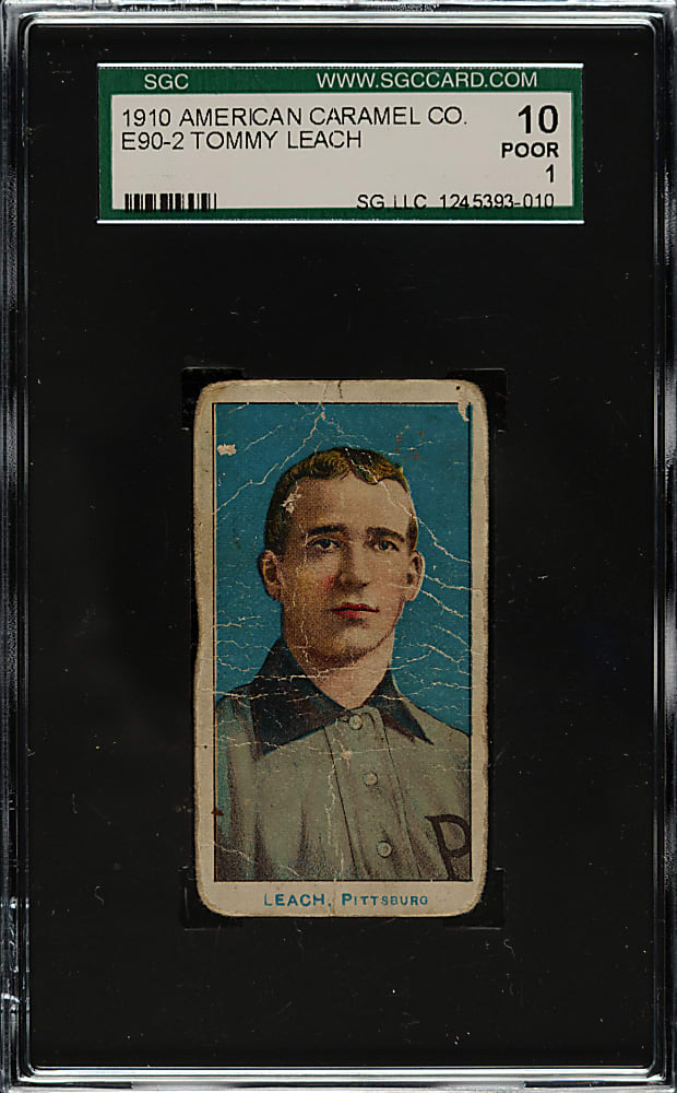 1910 E90-2 American Caramel Tommy Leach SGC POOR 10