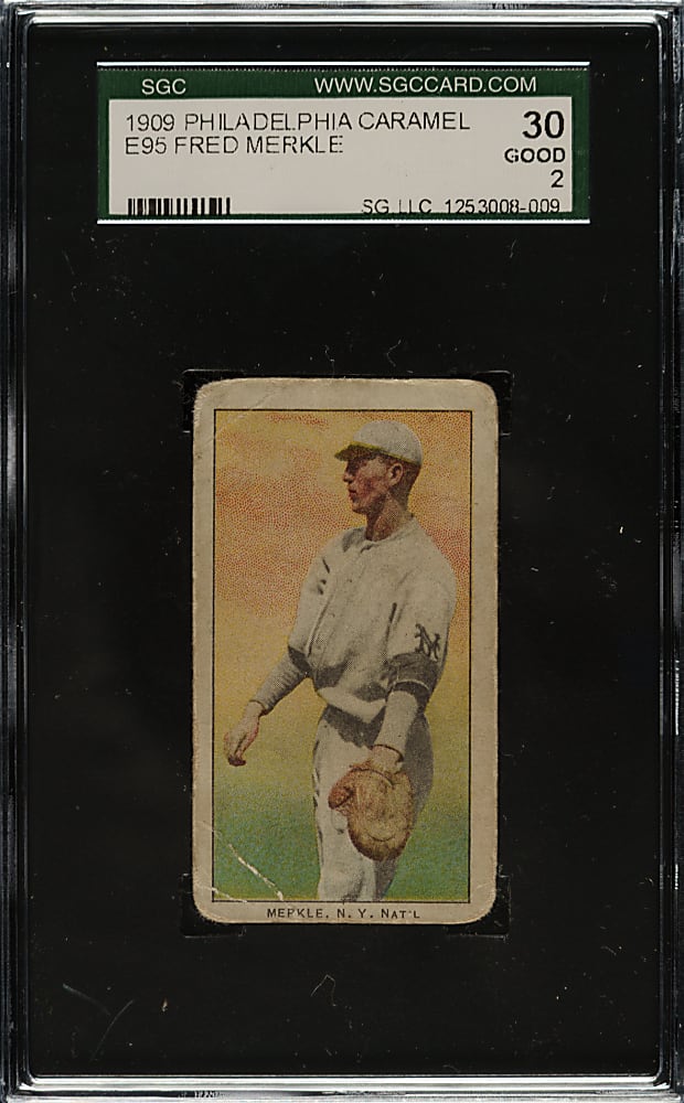 1909 E95 Philadelphia Caramel Fred Merkle SGC GOOD 30