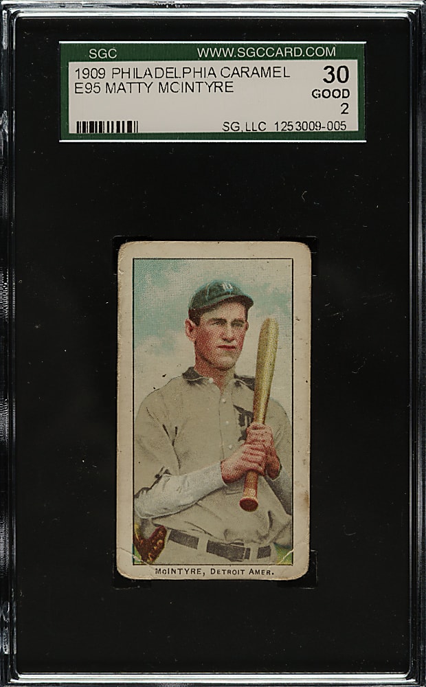 1909 E95 Philadelphia Caramel Matty Mcintyre SGC GOOD 30