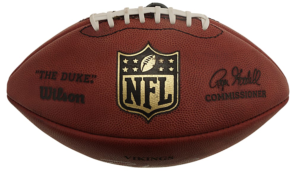 Brett Farve Signed Football with "HOF 16'" Inscription