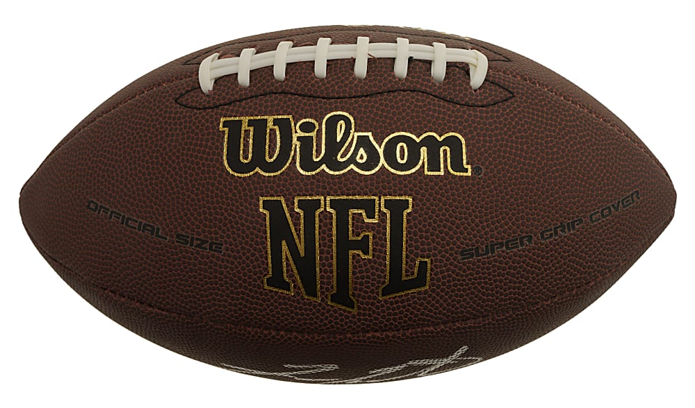Fran Tarkenton Signed Football with "HOF 86'" Inscription