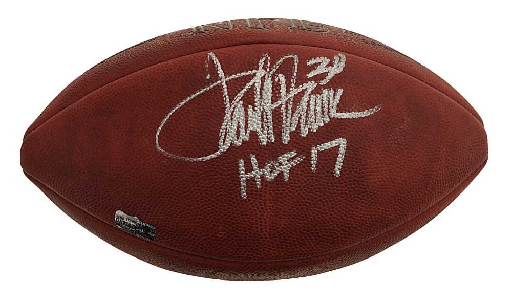 Terrell Davis Signed Football with "HOF 17'" Inscription