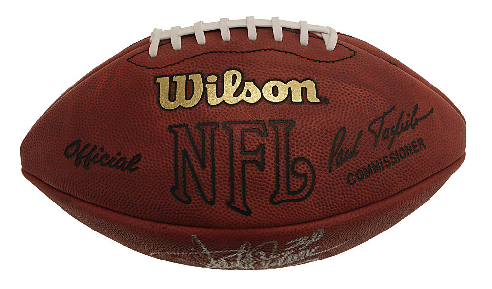 Terrell Davis Signed Football with "HOF 17'" Inscription