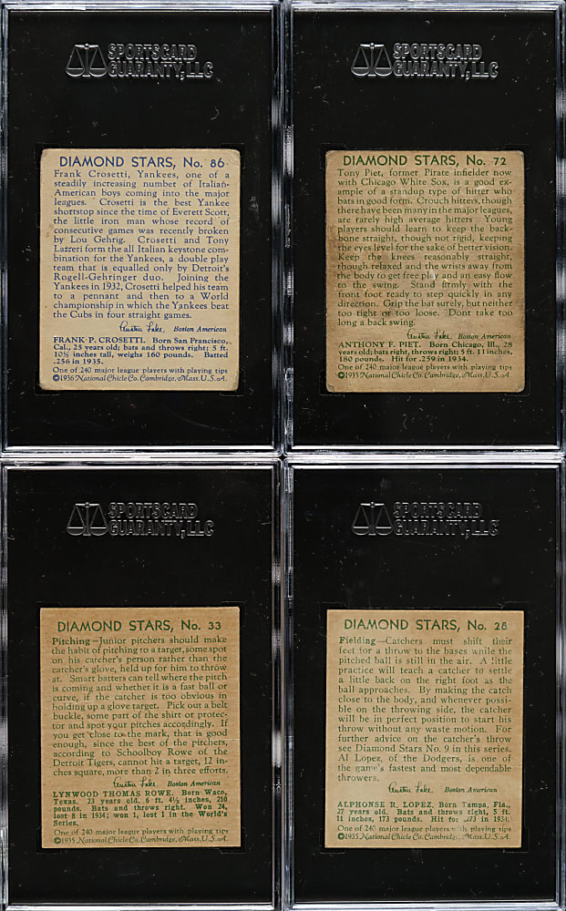 1934-1936 R327 Diamond Stars SGC GOOD 30 Collection (10) Including Al Lopez